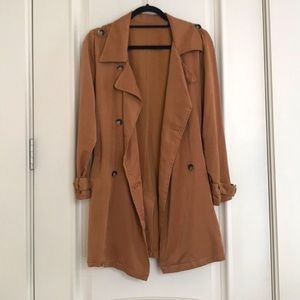Camel Duster Trench Coat